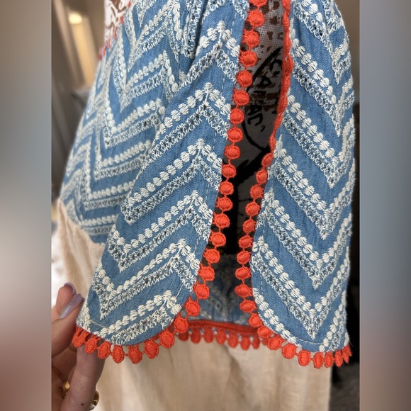 THML Like New 100% Cotton Coastal Spring Summer Top size Medium - Picture 3 of 12